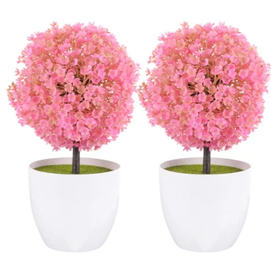 ABOOFAN Artificial Topiary Ball Mini Tree Fake Bonsai Office Decor - Image 1 of 4