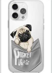 iPhone 16 Pro Max Hülle, Lustiges Mops Muster Niedlich Hund Stil Lustig Cartoon Tier... - Bild 1 von 3