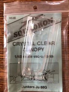 1/48 Squadron Junkers Ju 88G CANOPY: Crystal Clear Vacuform for Dragon Bausatz OOP - Bild 1 von 1