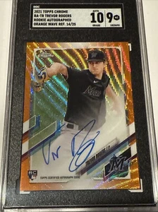 2021 Topps Chrome - Rookie Autographs #RA-TR Trevor Rogers Orange Wave /25 Rare! - Picture 1 of 7