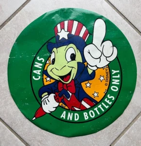 Disney Jiminy Cricket - Nur Dosen und Flaschen Recycling Schild - EPCOT - SELTEN - Bild 1 von 6