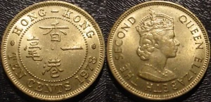 HI GRADE BU  1978 10 CENTS BRITISH HONG KONG**SUPERB DETAILS** - Picture 1 of 1