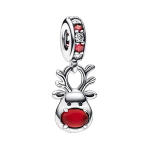 PANDORA Charm Sterling Silver ALE S925 RED NOSE REINDEER MURANO 792330C01 - Bild 1 von 2