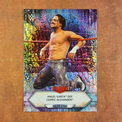2-12-11 PWE. 2021 wwe foilboard parallel #17 angel garza cedric alexander - Image 1 of 2