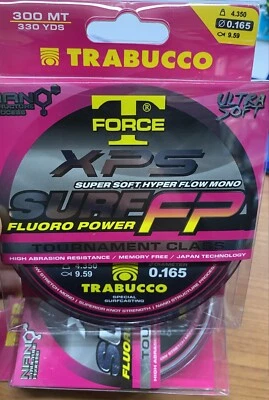 TRABUCCO FISHING DIFFUSION MONOFILO TRABUCCO XPS SURP FP FLUOROPOWER PINK SURF CASTING 300 MT