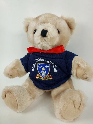 Royal Troon Golf Club Souvinir Bear. Plush Stuffed Animal Golf Cover