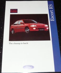 FORD ESCORT RS 2000 SALES BROCHURE. OCT 1991. 1992 MY (ENGLISH TEXT). EXCELLENT - Picture 1 of 5
