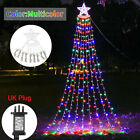 Outdoor Christmas Decor Plug In Led Star String Lights Waterfall Xmas Tree Light