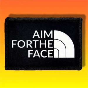Aim For The Face Gun Control Patch / Military Badge Tactical Hook & Loop 426 - Picture 1 of 8