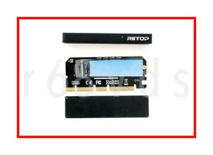 M.2 x16 NVME adapter card RIITOP with heat sink adaptateur NVME M.2 x16 RIITOP - Photo 1/2