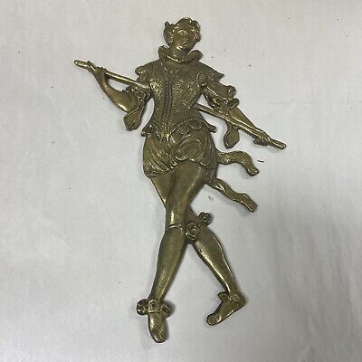 Vtg Art Deco Hardware Architectural Salvage Brass Woman Lady Part Decorative • 95£