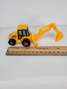 Cat Yellow & Black Excavator Toy Mini Tractor Plastic 2" × 7" - Picture 1 of 4