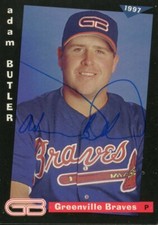1997 Greenville Braves ADAM BUTLER Signed Card autograph RC ONLY 8 MLB GAMES