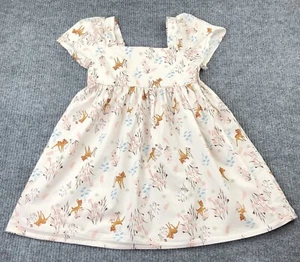 Disney Bambi All Over Print Floral Girls Dress- Size XL (14) - Picture 1 of 17