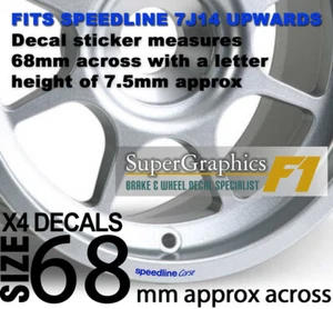 Felgenaufkleber Aufkleber passend für Speedline Corse Rally Rad bei 68mm X4 - Bild 1 von 1