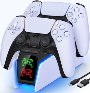 Controlador Dual LED Cargador Estación Base USB Carga Rápida Para PlayStation 5 PS5 - Imagen 1 de 6