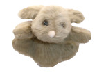 Vtg Bunny Rabbit Hand Puppet Plush Toy Faux Fur Pink Nose Patent Pending Label