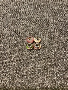 4 x Sterling Silber 925 & Glas Charm Bead, Neu UK. - Bild 1 von 3