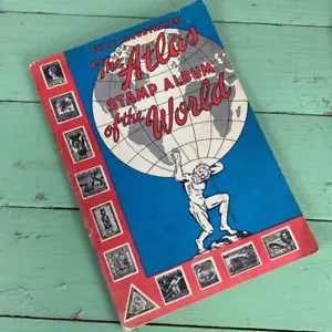 The Atlas Stamp Album of the World Fully Illustrated 1961 With Some Stamps - Foto 1 di 6