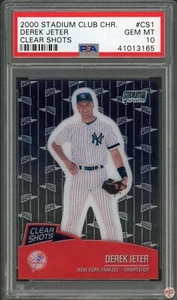 2000 STADIUM CLUB CHROME DEREK JETER CLEAR SHOTS #CS1 PSA 10 (165) - Picture 1 of 3