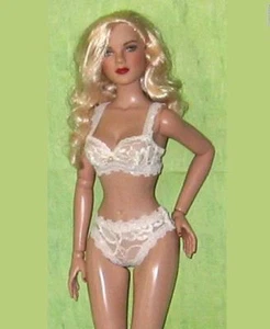 Ready2Wear Sheer Ivory Lace Bra & Bikini Lingerie Set fit DeeAnna & DeDe Denton - Picture 1 of 3