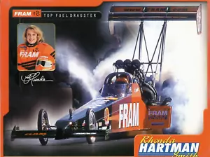 2002 RHONDA HARTMAN SMITH TOP FUEL DRAGSTER PROMO PHOTO CARD - FRAM - 8.5X11 - Picture 1 of 2