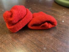Quality Dolls Set Of 2 Red Beanie Hats Made For dolls Uk Seller Free P&P