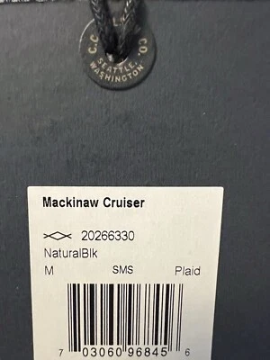 Filson черный клетку шерсти Mackinaw Cruiser средний $495 20266330 - Изображение 1 из 3