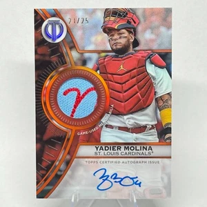 2025 Topps Yadier Molina Orange Auto Patch /25 Game Used Relic Redemtion SSP GEM - Bild 1 von 7