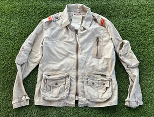 Da Nang Women's Embroidered Full Zip Utility Jacket Medium Khaki - Picture 1 of 15