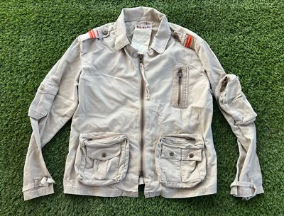 Da Nang Women's Embroidered Full Zip Utility Jacket Medium Khaki - Image 1 of 4