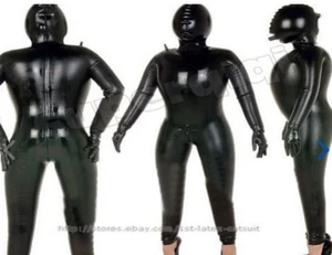 Latex Anzug Rubber Catsuit Gummi Suit Sexy Tight Cosplay Gummianzug Halloween - Bild 1 von 4