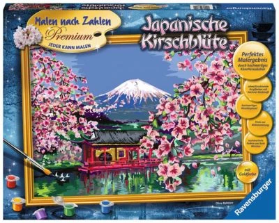 Ravensburger 28841 Malen nach Zahlen Malset Japanische Kirschbluete 40 x 30 cm - Bild 1 von 3