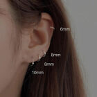 Minimalist Woman Hoop Earrings Small Ear Bone Buckle Simple Jewelry For Women