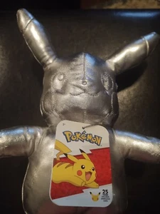 POKÉMON 25TH Celebration 8INCH Plush - Silver Pikachu - Picture 1 of 3