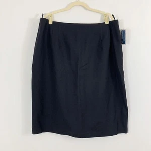 NEW Jennifer Moore Black Maxi Skirt Size 24W Wool Long Modest Work Professional - Picture 1 of 9
