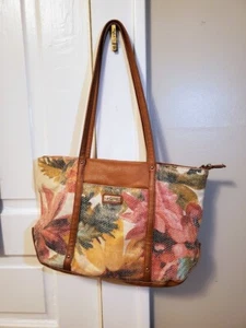 Kim Rogers Summer Themed Floral Faux Leather Shoulder Handbag Purse - Picture 1 of 5