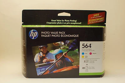 HP Photo Value Pack 564 Ink Cartridges (Cyan,Magenta,Yellow) + Photo Paper  - Image 1 of 2