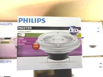 6 x Philips MAS LEDspotLV 15-75W 927 AR111 24D RRP£145 - Image 1 of 4