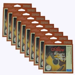 10 Sets Alice Akustikgitarrensaiten sechseckiger Kern Phosphor bronzegewickelt AW436L - Bild 1 von 7