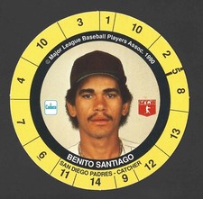 1990 Cadaco Discs #NNO BENITO SANTIAGO Raw - San Diego Padres - AFHJ