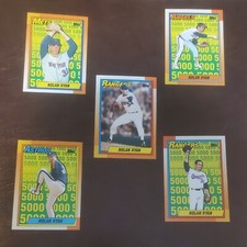 1990 Topps Nolan Ryan #s 1-5 lot Mint 