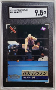 1995 BBM Pro Wrestling #114 Bas Rutten Rookie Card RC SGC 9.5 Pancrase MMA HOF