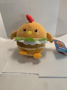 Sandoichis Serie 1 Charlie das Huhn Sando 7 Zoll Sandwich Plüschtier 2023 Neu mit Etikett - Bild 1 von 7