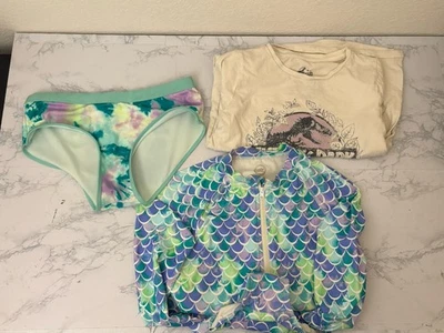 Camiseta Traje de Baño Justice Girls Jurassic World One Piece XL Lote de 3 Piezas I2 Foto 1 de 4