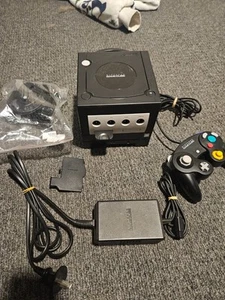 Nintendo Gamecube with OG GC Loader, Gameboy Player, Controller and Memory Card - Picture 1 of 6