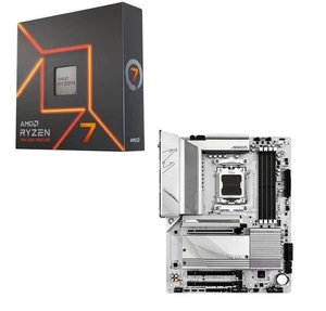 New AMD Ryzen 7 7700X CPU Gigabyte B650 Aorus Elite AX Ice AM5 Motherboard - Picture 1 of 1