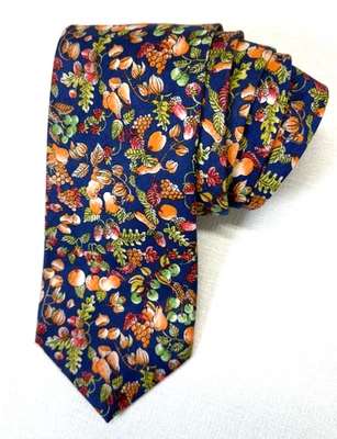 Corbata vintage años 90 Banana Republic Safari Company AOP algodón fruta floral botánica Foto 1 de 4