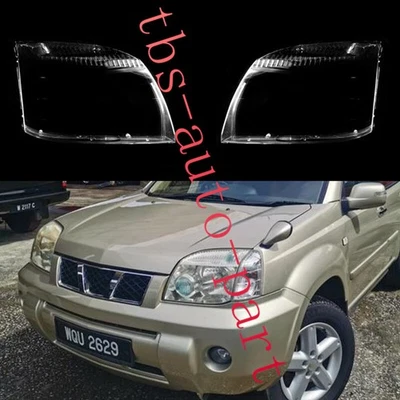 Fit For Nissan Rogue X-Trail T30 2001-2007 LH&RH Side Headlight Lens Cover+Glue - Image 1 of 4