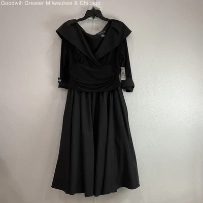 NWT Jessica Howard Women's Size 16 Black Quarter Sleeve Dress - Image 1 of 3